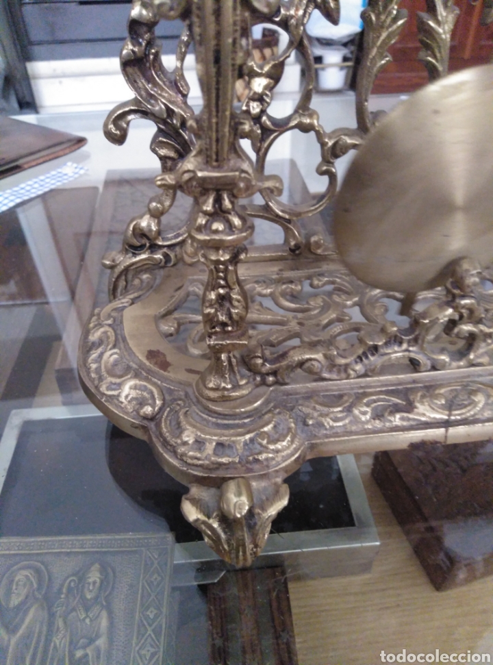 Vintage: Reloj de sobremesa en bronce. - Foto 6