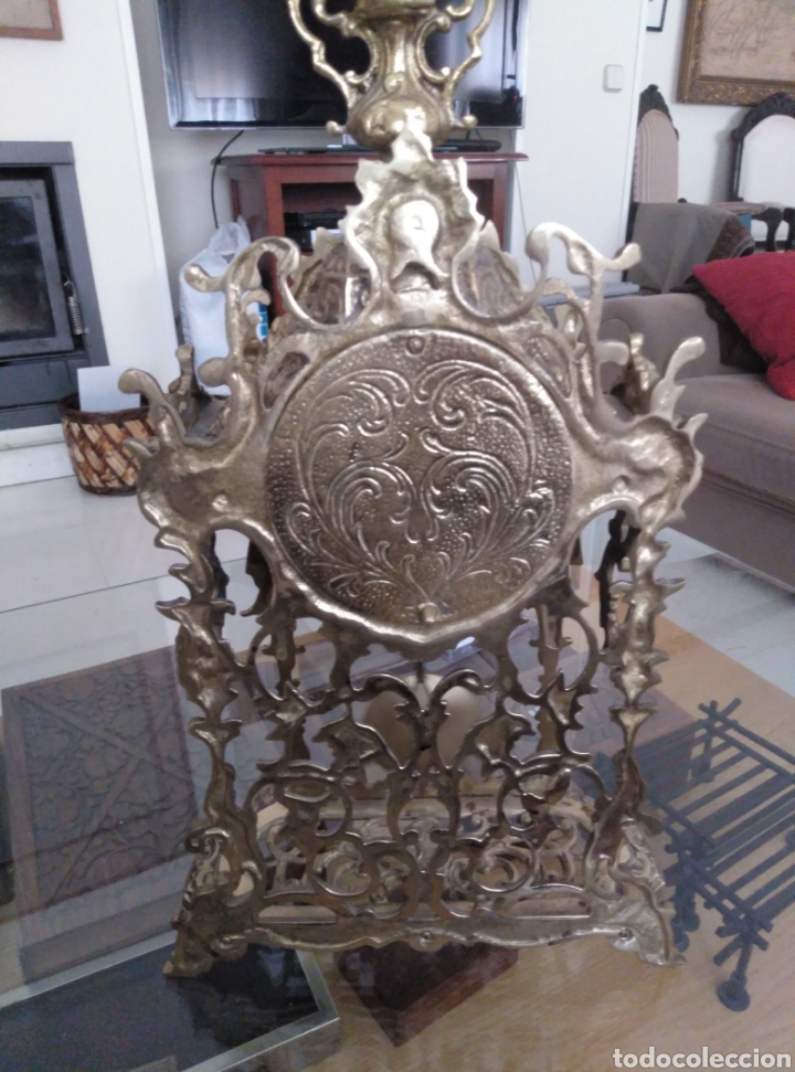 Vintage: Reloj de sobremesa en bronce. - Foto 8