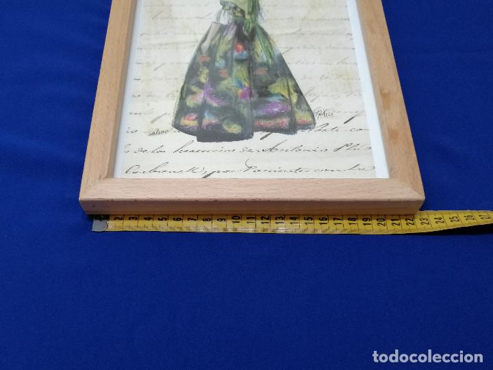Vintage: CUADRO VESTIDA DE VALENCIANA.- FALLAS - Foto 5