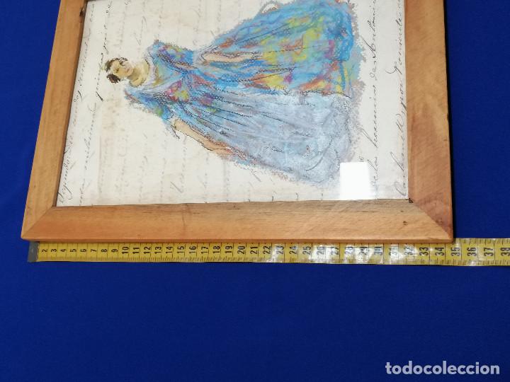 Vintage: CUADRO VESTIDA DE VALENCIANA.- FALLAS - Foto 5