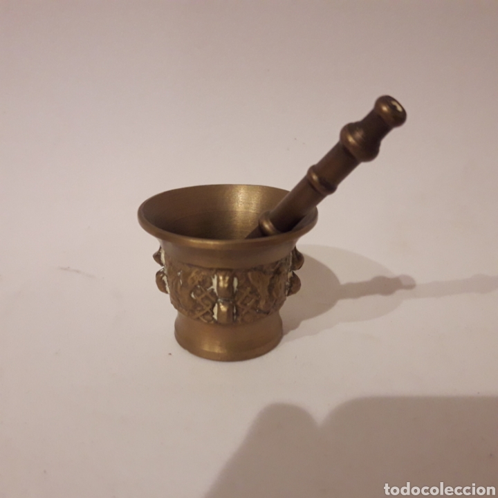 Vintage: Miniatura de bronce. Mortero - Foto 2