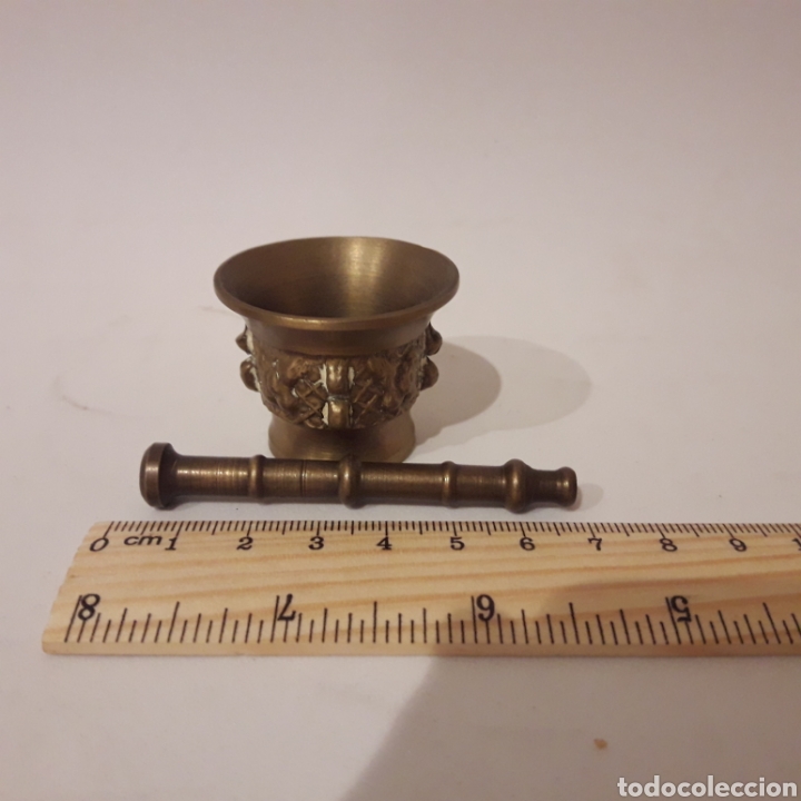 Vintage: Miniatura de bronce. Mortero - Foto 3