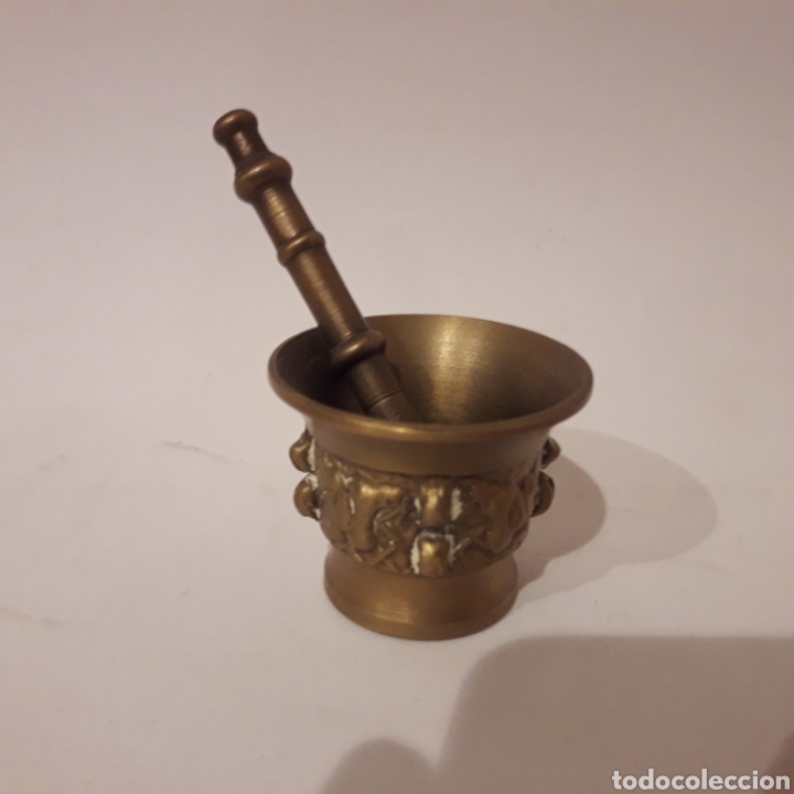 Vintage: Miniatura de bronce. Mortero - Foto 1
