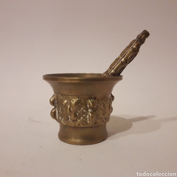 Vintage: Miniatura de bronce. Mortero - Foto 2