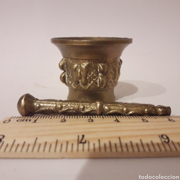 Vintage: Miniatura de bronce. Mortero - Foto 3