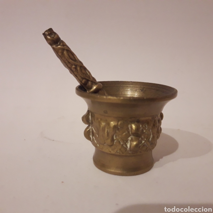 Vintage: Miniatura de bronce. Mortero - Foto 1