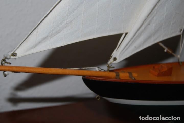 Vintage: VELERO DE MADERA - MAQUETA - BARCO - Foto 7