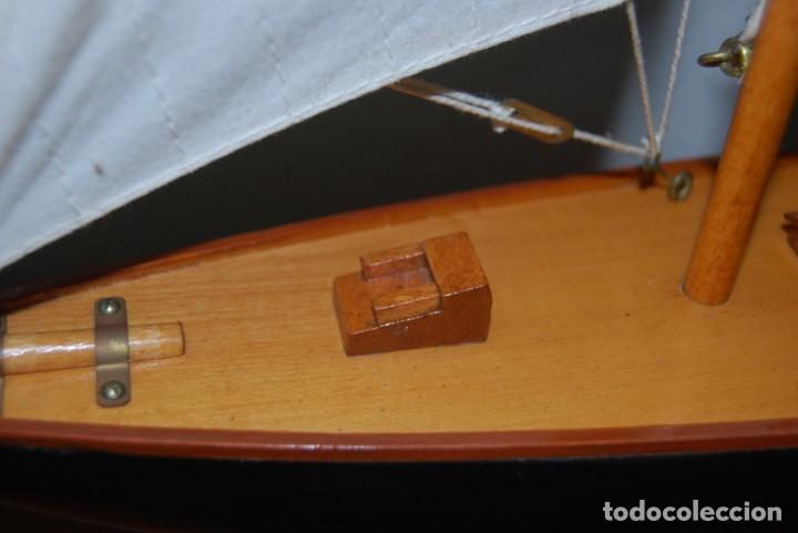 Vintage: VELERO DE MADERA - MAQUETA - BARCO - Foto 8