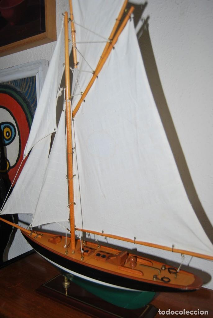 Vintage: VELERO DE MADERA - MAQUETA - BARCO - Foto 12