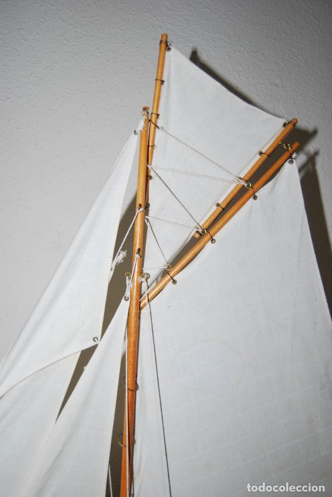 Vintage: VELERO DE MADERA - MAQUETA - BARCO - Foto 13