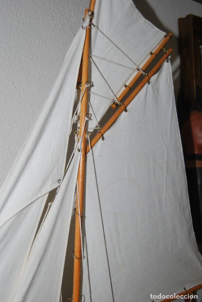 Vintage: VELERO DE MADERA - MAQUETA - BARCO - Foto 14