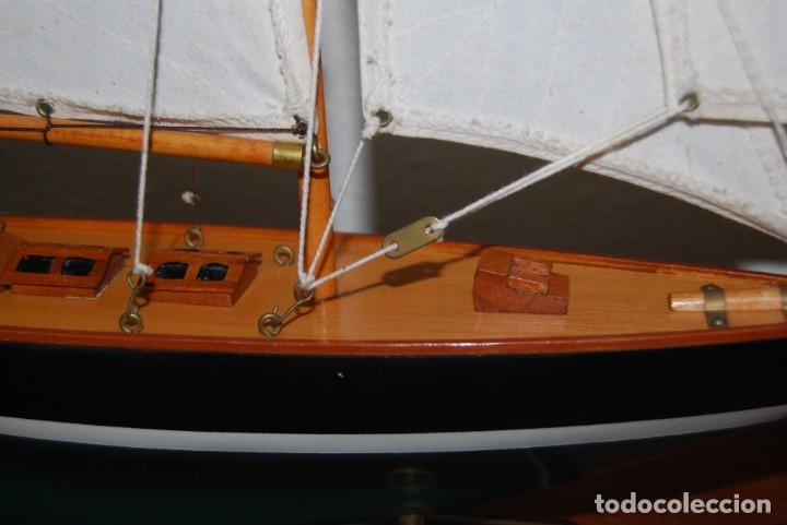 Vintage: VELERO DE MADERA - MAQUETA - BARCO - Foto 17