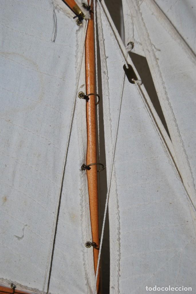 Vintage: VELERO DE MADERA - MAQUETA - BARCO - Foto 18