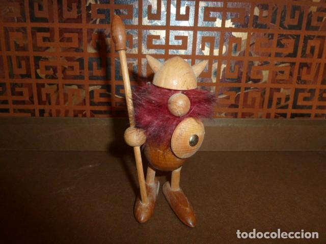 Vintage: Figura de madera, Vikingo - Foto 1