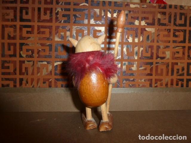 Vintage: Figura de madera, Vikingo - Foto 2