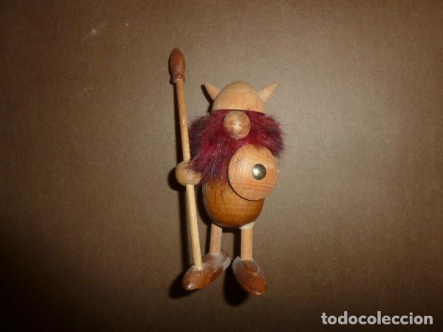 Vintage: Figura de madera, Vikingo - Foto 3