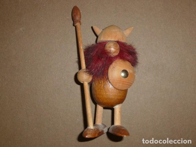 Vintage: Figura de madera, Vikingo - Foto 4