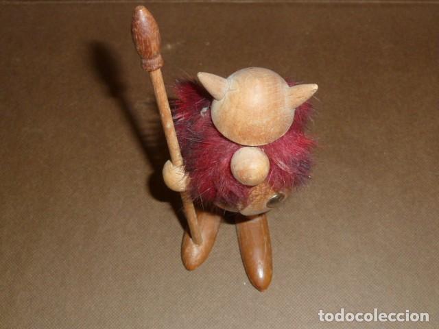Vintage: Figura de madera, Vikingo - Foto 8