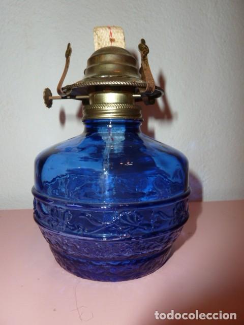 Vintage: Base de quinqu&eacute;, azul - Foto 1