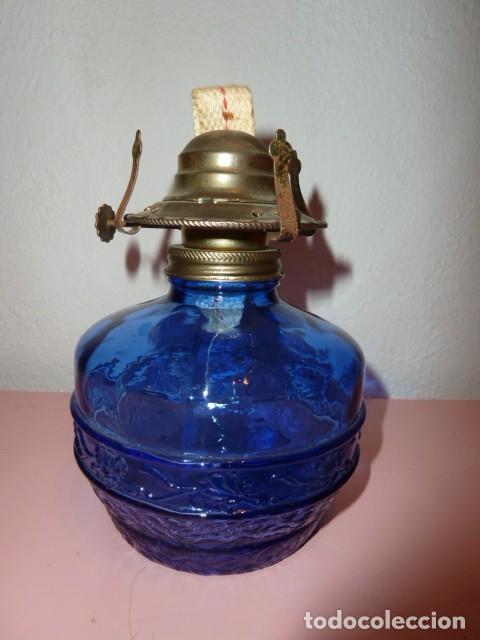 Vintage: Base de quinqu&eacute;, azul - Foto 2