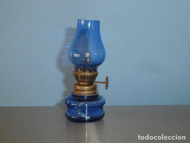 Vintage: Mini quinqu&eacute; azul. 9,50cm - Foto 2