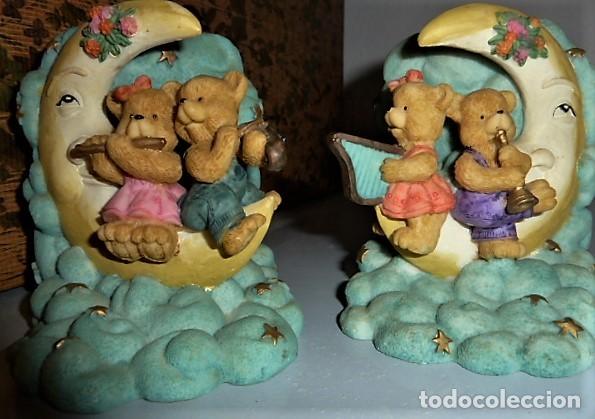 Vintage: Sujetalibros Ositos resina. - Foto 1