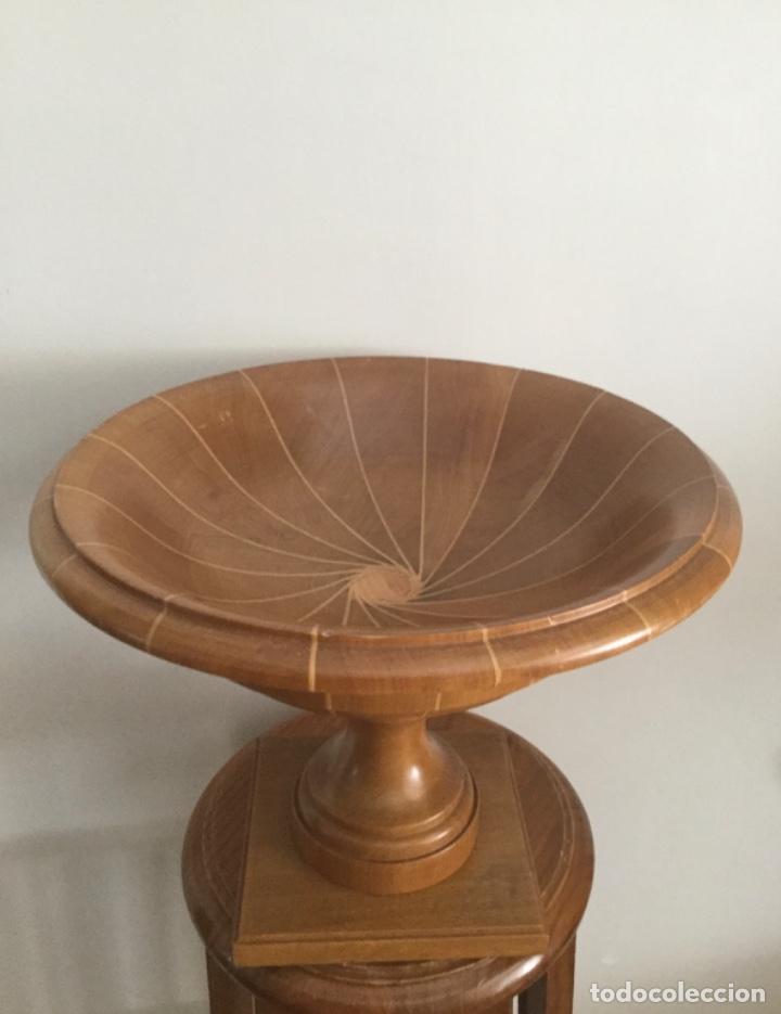 Vintage: CENTRO DE MESA, DE MADERA, MARQUETERIA HECHO A MANO, - Foto 22