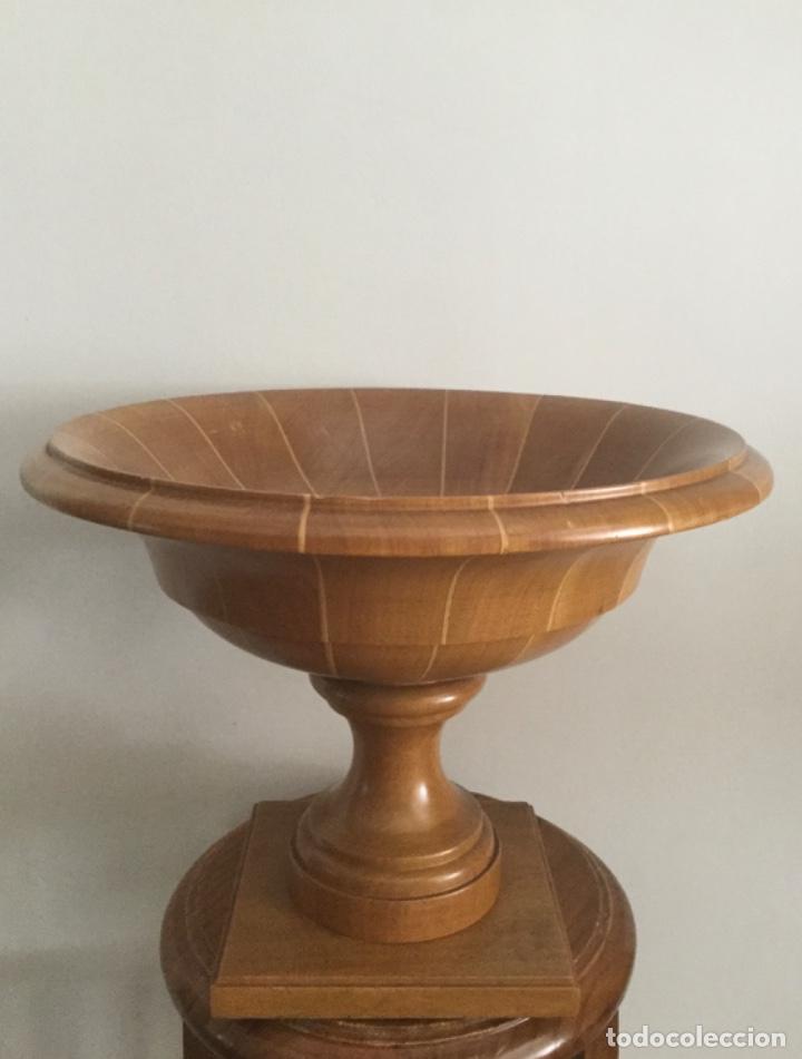 Vintage: CENTRO DE MESA, DE MADERA, MARQUETERIA HECHO A MANO, - Foto 2