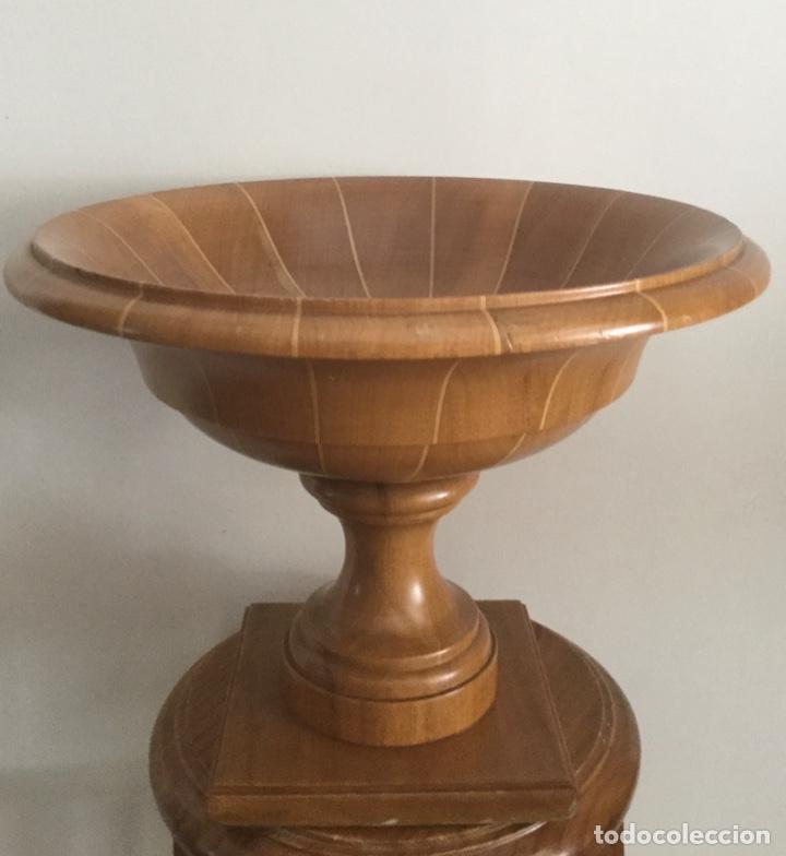 Vintage: CENTRO DE MESA, DE MADERA, MARQUETERIA HECHO A MANO, - Foto 10