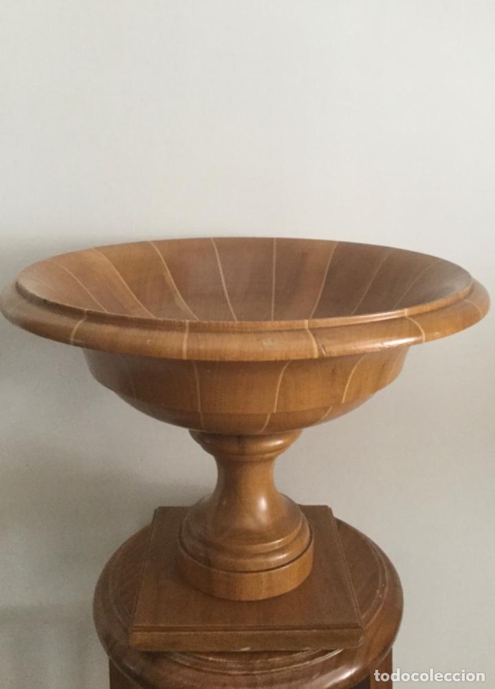 Vintage: CENTRO DE MESA, DE MADERA, MARQUETERIA HECHO A MANO, - Foto 11
