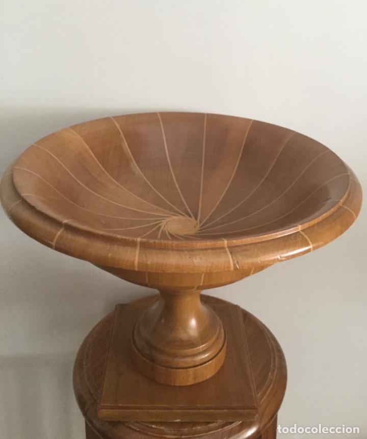 Vintage: CENTRO DE MESA, DE MADERA, MARQUETERIA HECHO A MANO, - Foto 12