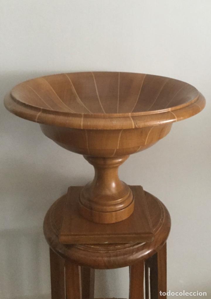 Vintage: CENTRO DE MESA, DE MADERA, MARQUETERIA HECHO A MANO, - Foto 17