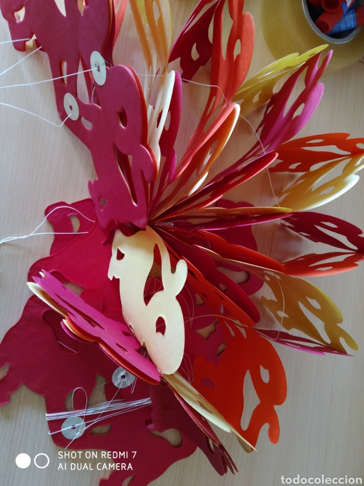 Vintage: Vintage. Lote 4 guirnalda techo animales colores. Nuevo