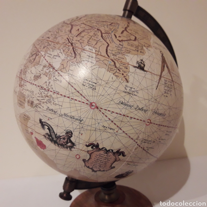 Vintage: Bola del mundo. Curioso mapa mar&iacute;timo - Foto 4