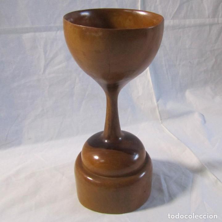 Vintage: Copa de madera torneada grande de 2 piezas - Foto 1