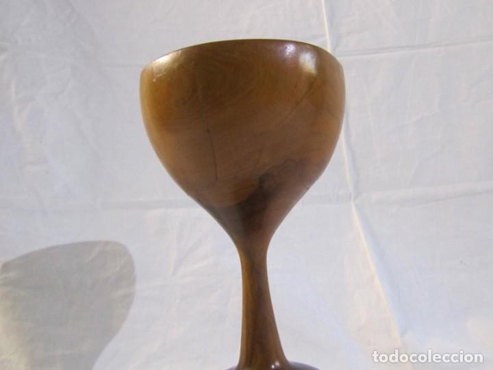Vintage: Copa de madera torneada grande de 2 piezas - Foto 4