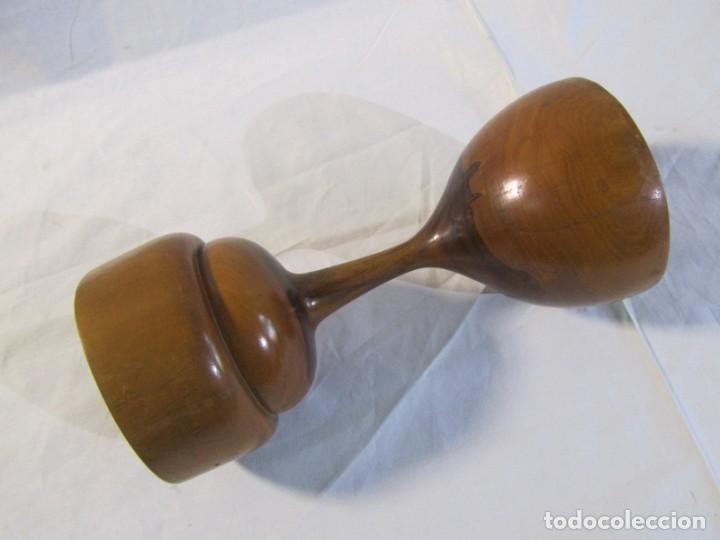 Vintage: Copa de madera torneada grande de 2 piezas - Foto 5