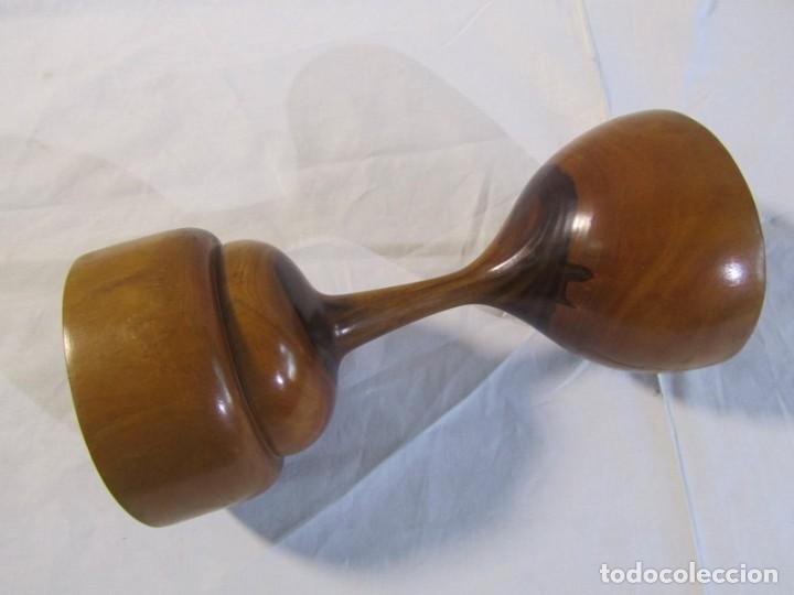 Vintage: Copa de madera torneada grande de 2 piezas - Foto 6