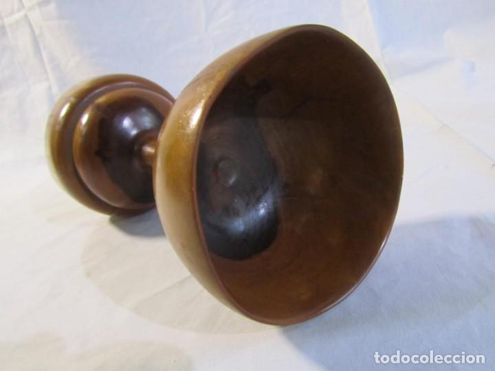 Vintage: Copa de madera torneada grande de 2 piezas - Foto 9