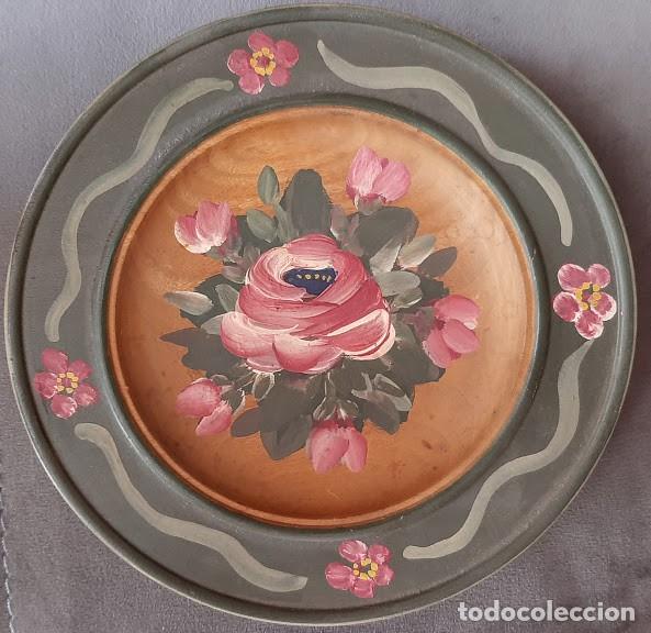 Vintage: Plato colgante de madera vintage - Foto 1