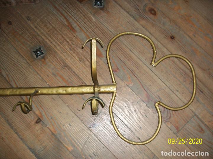 Vintage: PERCHERO DE HIERRO CON FORMA DE LLAVE-4 BRAZOS - Foto 3