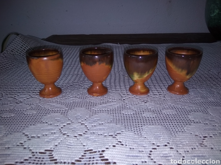 Vintage: CUATRO HUEVERAS DE BARRO - Foto 1
