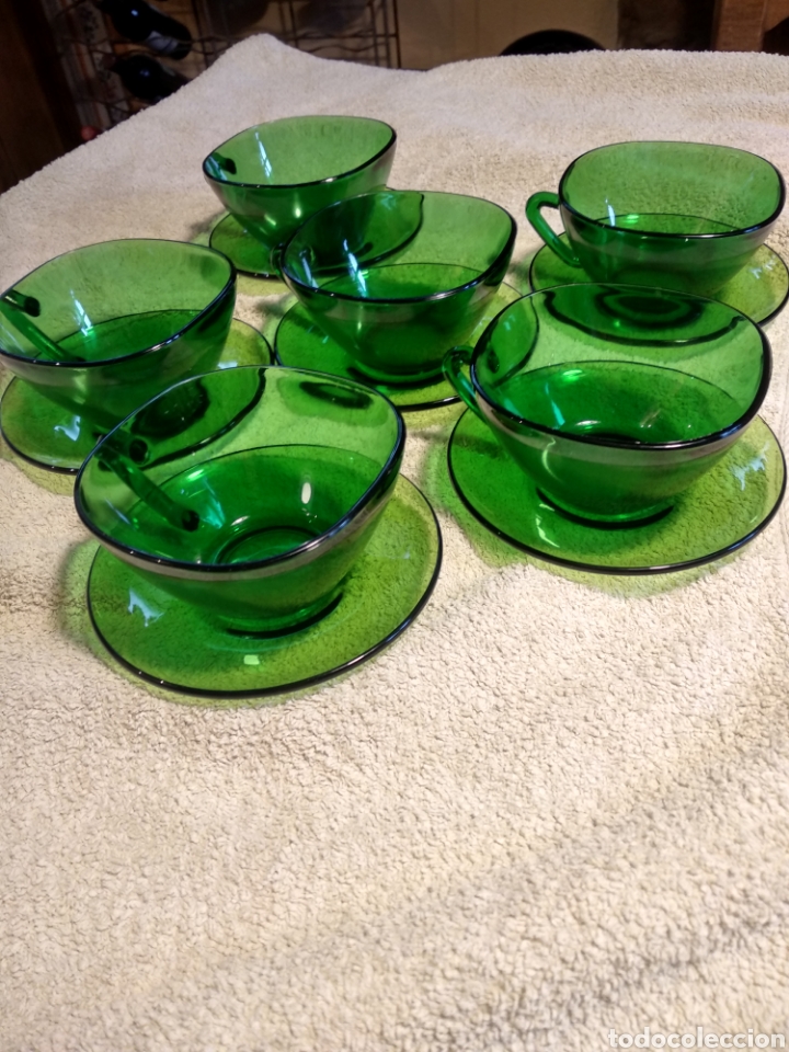 Vintage: Juego de desayuno duralex verde - Foto 4