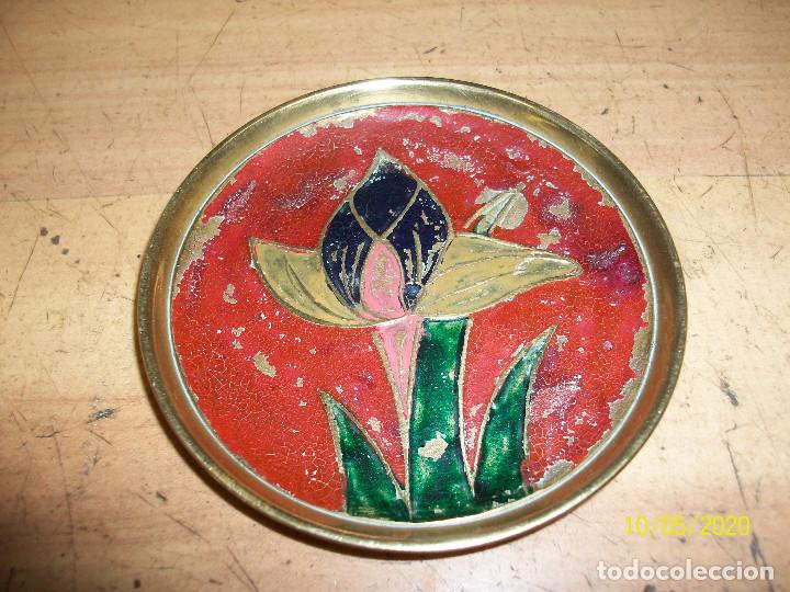 Vintage: LOTE DE 4 PLATOS DE BRONCE - Foto 4