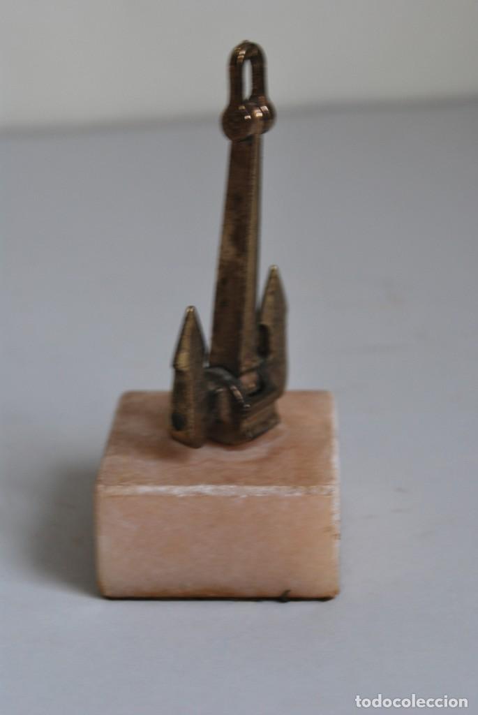 Vintage: ANCLA DE BRONCE - PEANA DE MARMOL - Foto 2