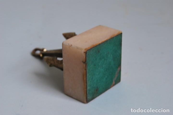 Vintage: ANCLA DE BRONCE - PEANA DE MARMOL - Foto 6