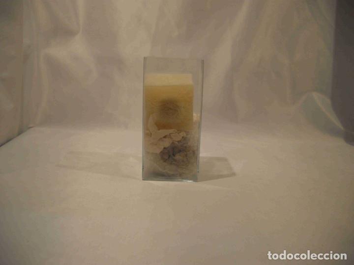 Vintage: PORTAVELAS CON PIEDRA EN BASE CUAD. - Foto 1