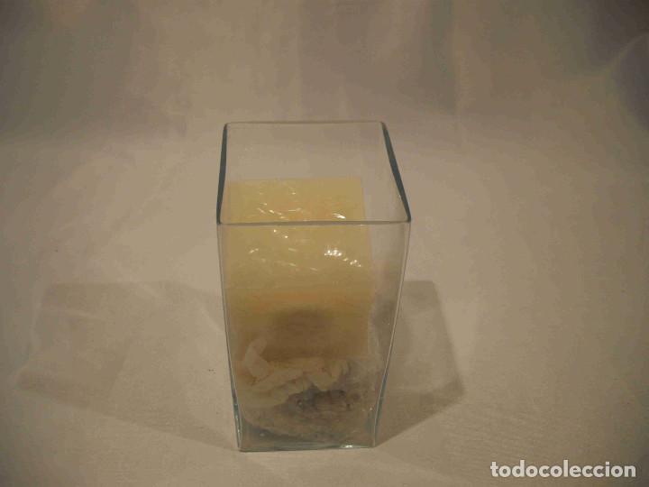 Vintage: PORTAVELAS CON PIEDRA EN BASE CUAD. - Foto 3