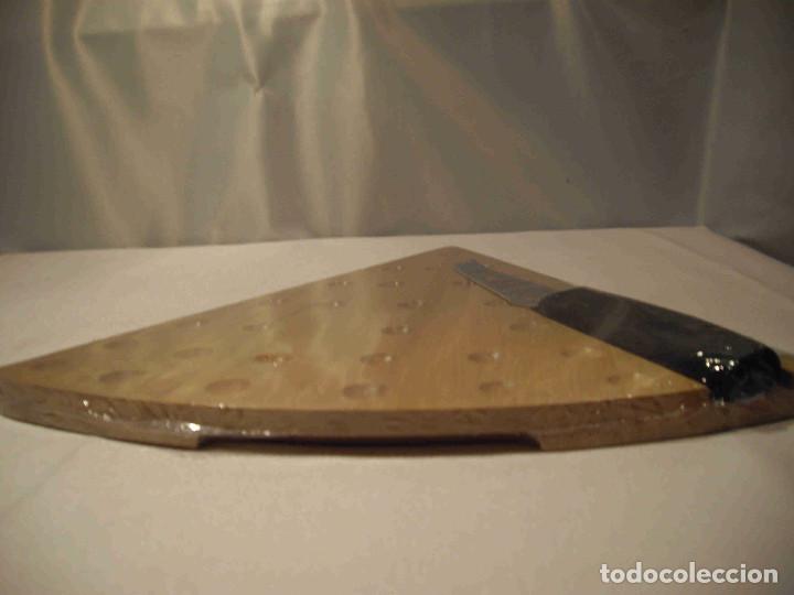 Vintage: TABLA CORTAR QUESO MADERA 30X3 - Foto 3