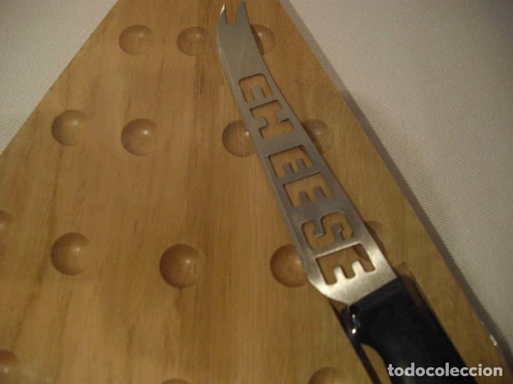 Vintage: TABLA CORTAR QUESO MADERA 30X3 - Foto 5